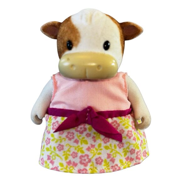 LI’L WOODZEEZ Famileez FitzMoo Cow Dollhouse Family Figures Figurine Set Toy Lot - Picture 5 of 8